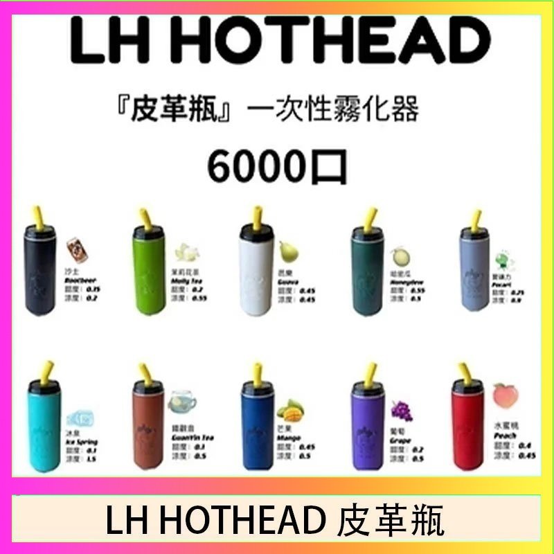 LH HOTHEAD皮革 LH HOTHEAD皮革瓶電子煙可充電6000口一次性
